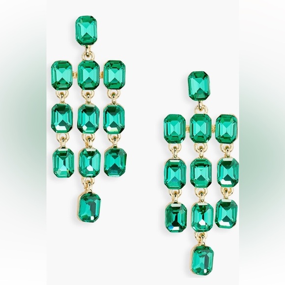 Nordstrom Elegant Green Drop Earrings::NWT:: - Picture 2 of 5